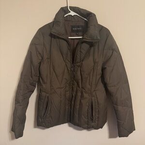 Nine West brown puffer coat- medium‎